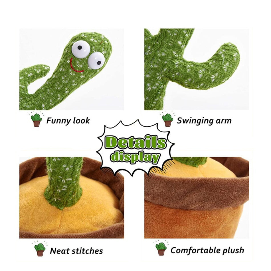 Lovely Talking Toy Dancing Cactus Doll Speak Talk Sound Record Repeat Toy Kawaii Cactus Toys Children Kids Education Toy Gift