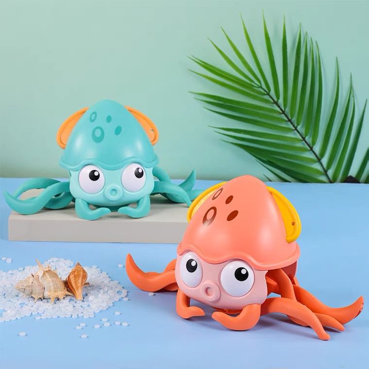 Amphibious Walking Octopus Infant Toy Cute Cartoon Animals Baby Water Toy Wound-up Chain Clockwork Kids Beach Bath Toys