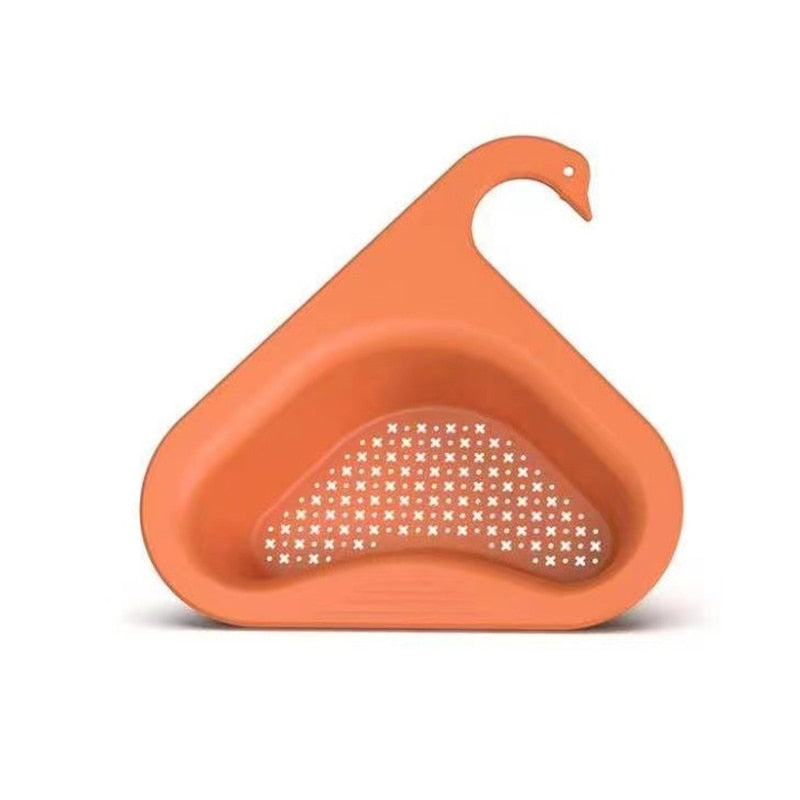 Swan Drain Basket General Fruit and Vegetable Basket Shelf Strainer Sink Kitchen Leftover Sink Multifunctional Drain Basket
