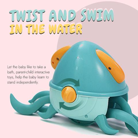 Amphibious Walking Octopus Infant Toy Cute Cartoon Animals Baby Water Toy Wound-up Chain Clockwork Kids Beach Bath Toys