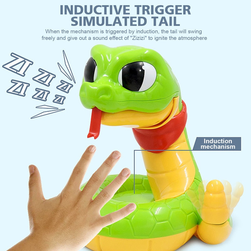 Electric Scary Snake Toy Tricky Animals Kids Fun Multiplayer Party Games Biting Rattlesnake Family Interactive Toy Funny Gift