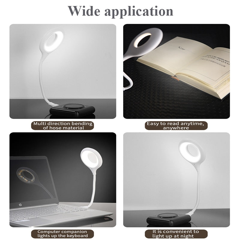 Newest LED Desk Lamp Portable Night Light Lamp Freely Foldable Table Lamp Voice Small Night Light USB Intelligent Voice Lights